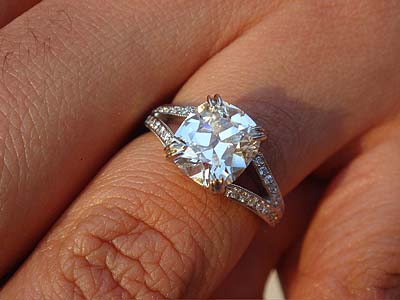 Split Shank Diamond Engagement Ring